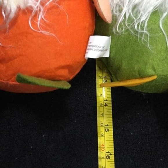 Thanksgiving Gnome Decoration Set 2 Fall Decor Harvest Orange Green Plaid Fabric - Picture 10 of 10
